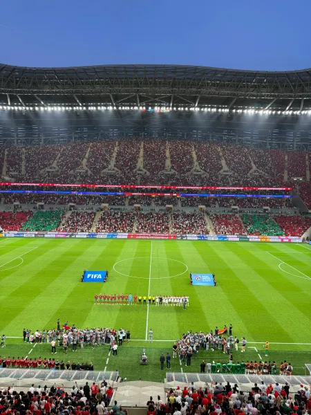 Un match de football image libre de droit