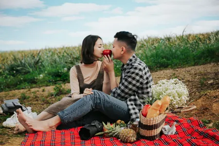 Un couple amoureux image libre de droit